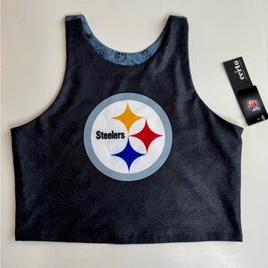 Certo Pittsburgh Steelers Women's Sports Bra Black/Grey Size XL NWT